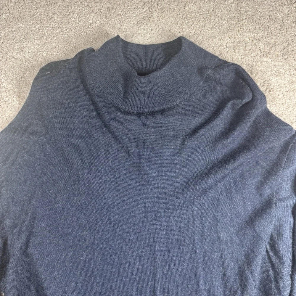 Peter‎ Millar XL Men's Dark Blue Sweater Cotton Silk Cashmere Lightweight Knit